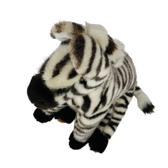 Vintage Applause Zebra Stuffed Jungle Animal Safari Toy 14”x 14”Realistic Zoo - Picture 8 of 10